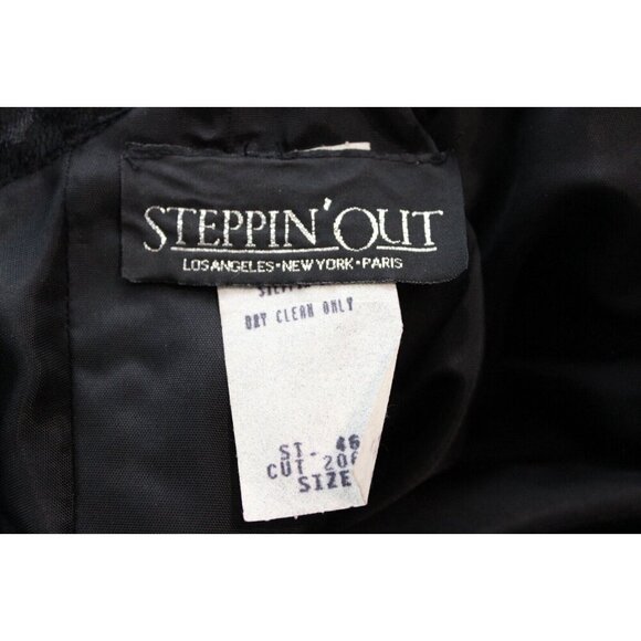 Vintage 80s Dress Size 5 Lace Black Velvet Goth Party Prom Steppin Out USA Bow - Picture 12 of 14